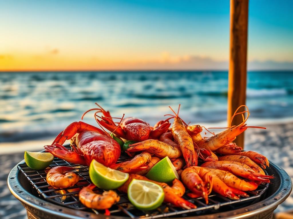 Langoustes & crevettes grillées au citron