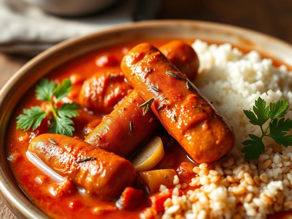Rougail saucisses de volaille
