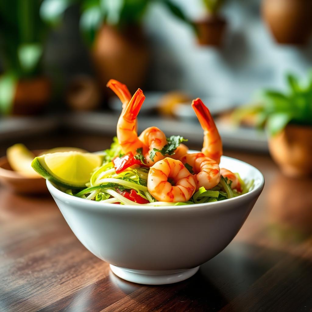 Salade de papaye verte aux crevettes