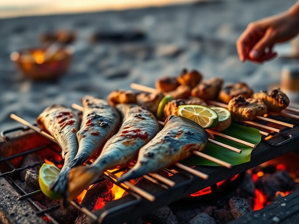 Voulé — poisson grillé à la braise